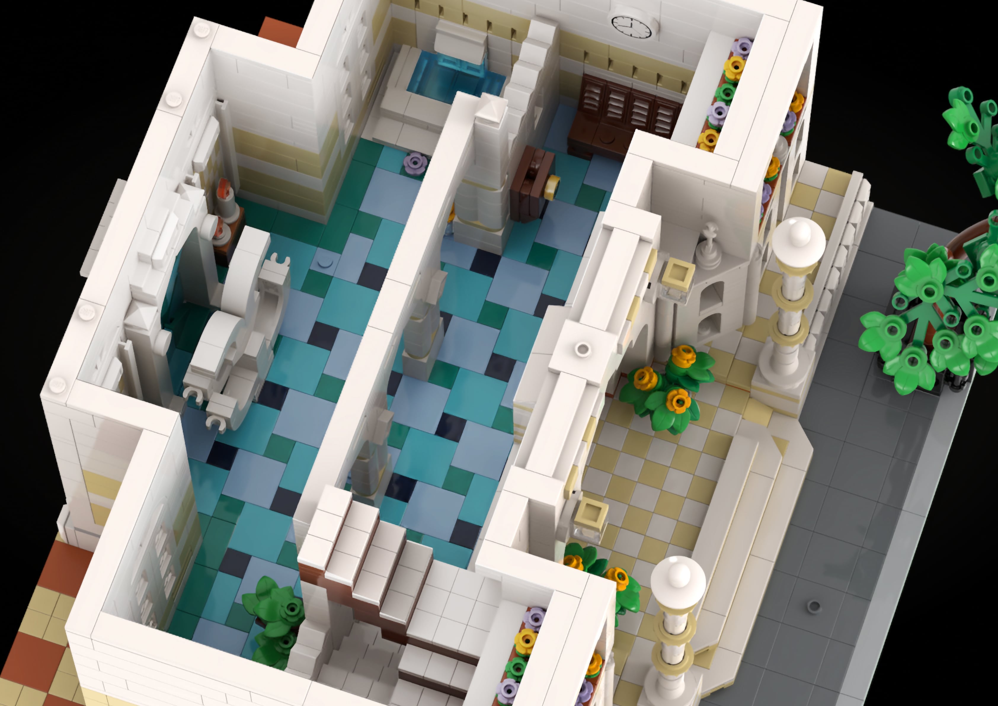 Peek into the first floor with open top