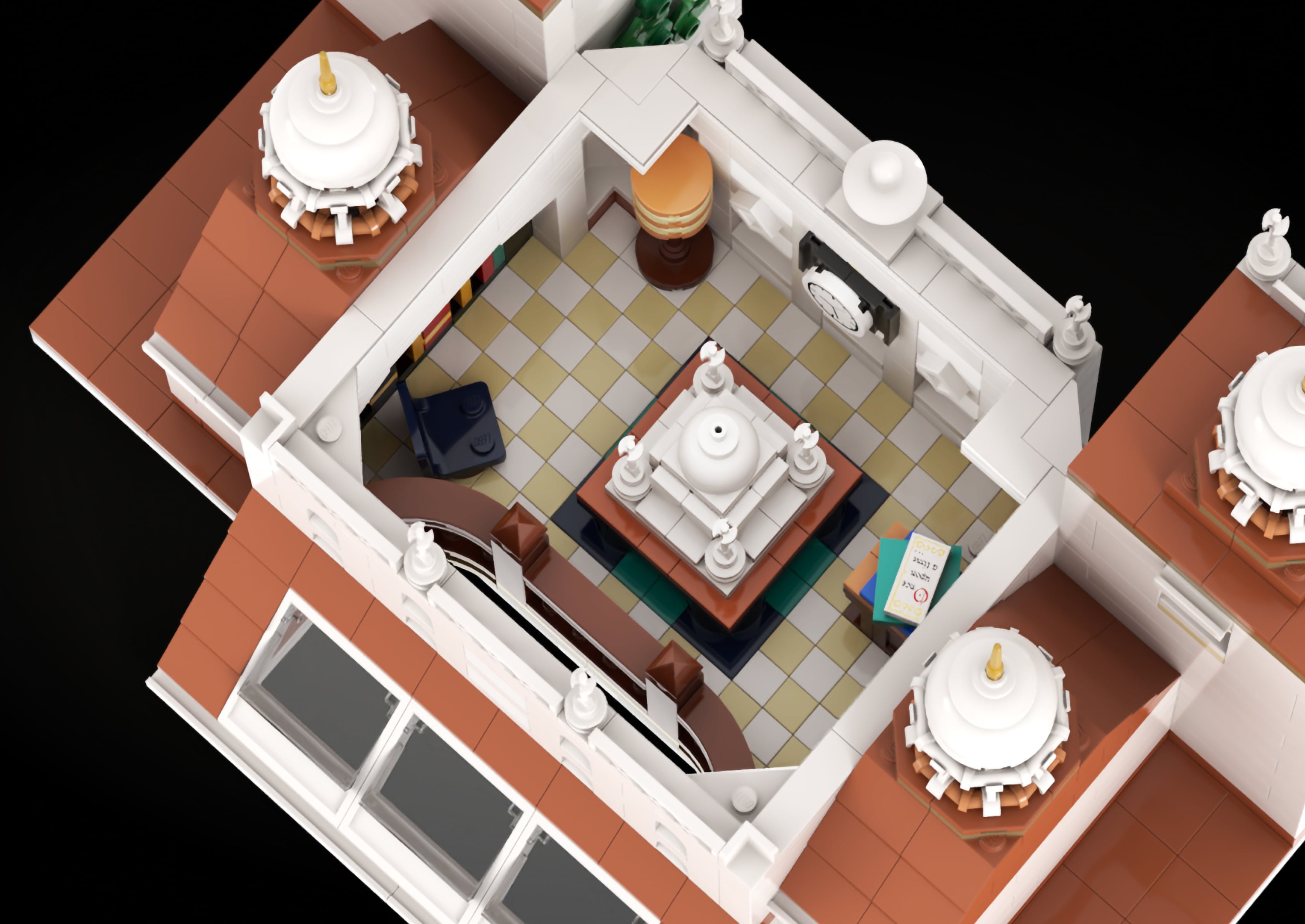 Top down view of the second floor with open top